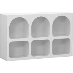 Μπουφές Emersi pakoworld με ράφια mdf σε λευκή απόχρωση 120x35x76εκ
