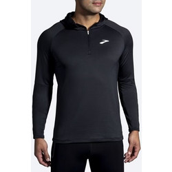 Brooks Notch Thermal 2.0 Ανδρικό Αθλητικό Φούτερ με Κουκούλα Μαύρο 211402-001