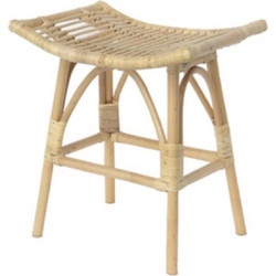 Σκαμπό Nextdeco Haunani από φυσικό rattan Υ60x50x41εκ