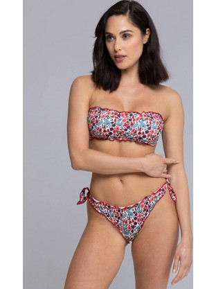 Wikini Iconic Fru Fru Bikini 25CO47 - Strapless Μπικίνι Με Print Liberty & Δεσίματα