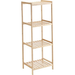 Estia Ραφιέρα Δαπέδου Οργάνωσης 35x30x100cm Βamboo Essentials Με 4 Ράφια Φυσικό 02-37819