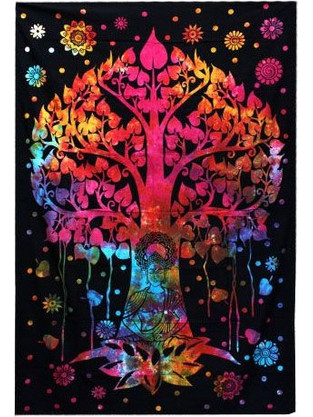 Double Cotton Bedspread + Wall Hanging - Bodhi Tree