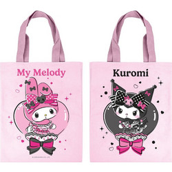 Sanrio Pink Black Party Series Tote Bag My Melody & Kuromi