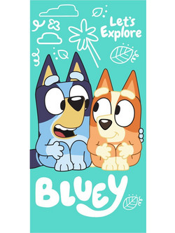 Bluey microfibre beach towel