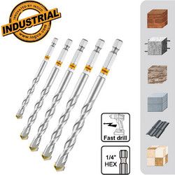 Ingco AKDB6055 Διαμαντοτρύπανα 4-10mm 1/4" Hex Σετ 5 τεμ