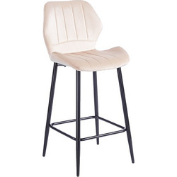 DYLAN BEIGE VELVET ΥΦΑΣΜΑ 65εκ. ΣΚΑΜΠΟ ΜΕΤΑΛΛΙΚΟ 46X45X65-95εκ