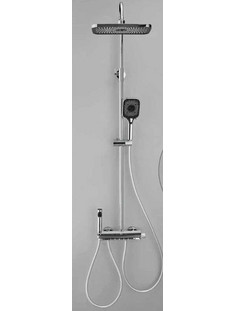 ΣΤΗΛΗ ΝΤΟΥΖ INOX 4 ΕΞΟΔΩΝ ΜΕ ΦΩΤΙΣΜΟ LED ΤΕΜΑ 53500 C CHROME