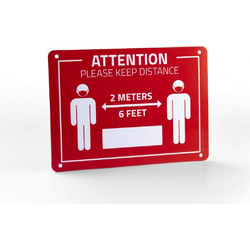 Adam Hall Hardware 88001 COR ENG Σήμανσης Απόστασης 177x127mm Please Keep distance English - Adam Hall