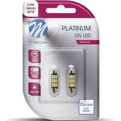 M-tech C5W Platinum LED Λευκό 12V 3,2W 36mm 450lm 2τμχ