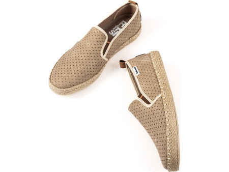 Refresh ανδρικές slip on εσπαντρίγιες με διάτρητο σχέδιο σε μπεζ απόχρωση