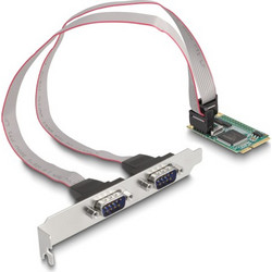 DELOCK κάρτα επέκτασης mini PCIe σε 2x RS-232 95273