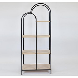 Eurolamp 750-31518 Ραφιέρα Δαπέδου Μαύρη 61x33.5x145cm 5207227305207
