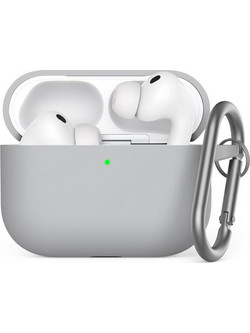 Θήκη Σιλικόνης AhaStyle WG184 Apple AirPods Pro 3 Premium με Γάντζο Γκρι N70578