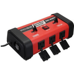 Rally Gameday Inverter Αυτοκινήτου Τροποποιημένου Ημιτόνου 200W για Μετατροπή 12V DC σε 110V AC με 2xUSB