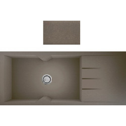 Crown Quadra Q-16 Ένθετος Νεροχύτης Γρανίτη Moka 116x50cm
