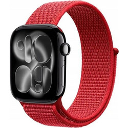 Crong Nylon Λουράκι Υφασμάτινο Red Fusion (Apple Watch 38 / 40 / 41 / 42mm)