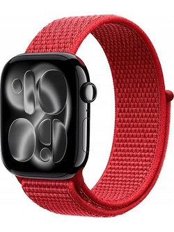 Crong Nylon Λουράκι Υφασμάτινο Red Fusion (Apple Watch 38 / 40 / 41 / 42mm)