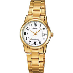 Casio Γυναικείο Ρολόι με Χρυσό Μεταλλικό Μπρασελέ LTP-V002G-7B