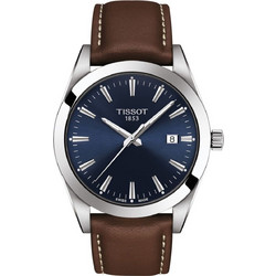 Tissot Gentleman Ανδρικό Ρολόι με Καφέ Δερμάτινο Λουράκι T127.410.16.041.00