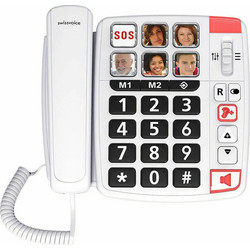 Swissvoice Xtra 1110 Ενσύρματο Τηλέφωνο για Ηλικιωμένους Λευκό