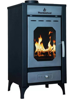 Thermosteel X30 Grey Black Ατσάλινη Ξυλόσομπα 14kW