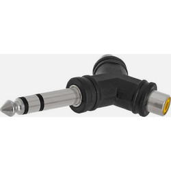 Αντάπτορας GBC 29.1305.00 6.3mm Stereo Αρσενικό σε 2x RCA Θηλυκό - Νικελωμένος Ορείχαλκος