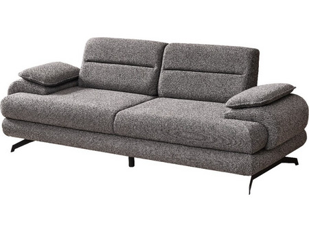 Καναπές 3θέσιος Milena με Ανάκλιση Πλάτης 210x105x78cm Γκρι