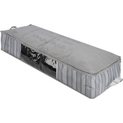 Θήκη Αποθήκευσης Non Woven Υφασμάτινη 100X50X20Cm Με Παράθυρο Ivory