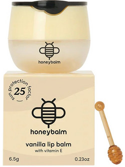 Honeybalm Vanilla Lip Balm Pot με Χρώμα SPF25 6.5gr