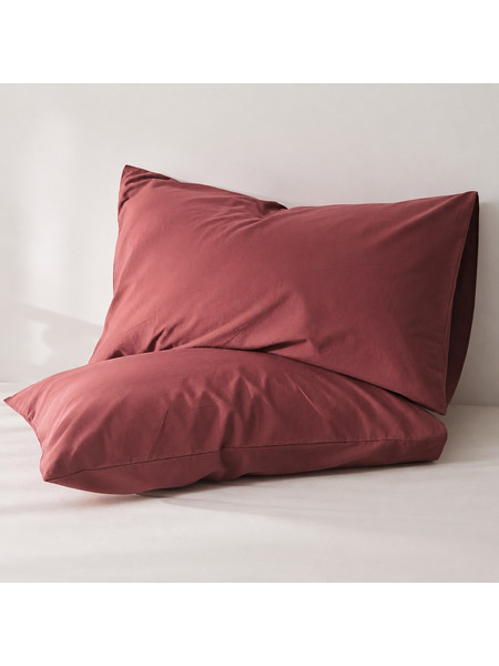 Μαξιλαροθήκες ύπνου Ζευγάρι Luxury Sand Pillowcases 52x72cm Μπορντό ForHome 557215 - For Home