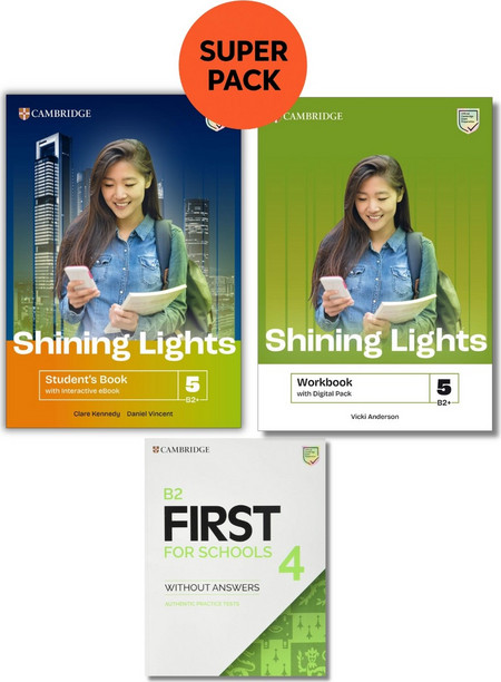 SHINING LIGHTS 5 B2+ SUPER PACK 2 (SB + WB + FIRST FOR SCHOOLS 4 + WORDLIST)