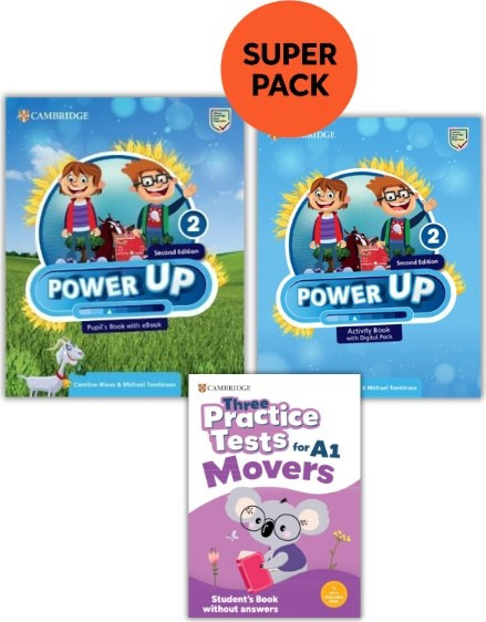 POWER UP 2 SUPER PACK 2 (SB + WB + 3 PRACTICE TESTS MOVERS + WORDLIST) 2ND ED