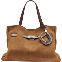DKNY Γυναικεία Τσάντα Χειρός Σουέτ Ταμπά R63DMK43-ALM