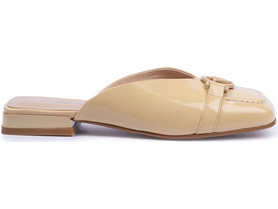 FLAT MULE LEA. V1969 YELLOW