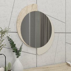 Καθρέπτης τοίχου Sevilla Μegapap χρώμα sandstone - travertine 59,2x2,2x69εκ