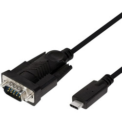 POWERTECH καλώδιο USB-C σε σειριακή RS-232 CAB-UC061, 1.8m, μαύρο