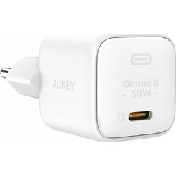 Aukey PA-B1L Φορτιστής χωρίς Καλώδιο με Θύρα USB-C 30W White