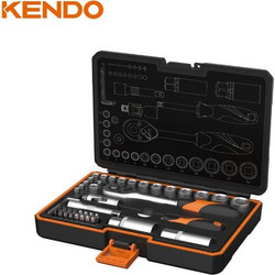 Kendo 90591 Σετ Καστάνια με Καρυδάκια 1/4 & 3/8 45TMX 90591
