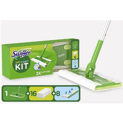 Swiffer Kit Καθαρισμού - Σκούπα & 16 Στεγνά & 8 Υγρά Πανάκια