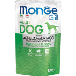 Monge Adult Pouch Grill Lamb & Vegetables 100gr