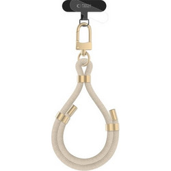 Universal Κορδόνι Καρπού για Θήκες Κινητών Tech Protect C4S Rope Wrist Strap beige/gold