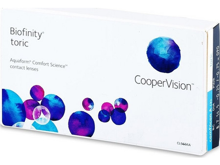 Cooper Vision Biofinity Μηνιαίοι Φακοί Επαφής Αστιγματικοί Σιλικόνης Υδρογέλης 6τμχ