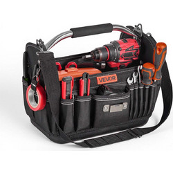 VEVOR Τσάντα εργαλείων ανοιχτή 330 mm, 33 θήκες, με σκληρή βάση και ρυθμιζόμενο ιμάντα ώμου KDGJTB13YCSLYIDCS001V0