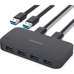 Benfei Switch Usb 3.0 4 Port For Four Devices black