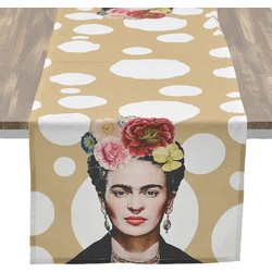 ΤΡΑΒΕΡΣΑ ΥΦΑΣΜ. FRIDA KAHLO ΚΙΤΡΙΝΗ 40Χ140 INART 3-40-054-0039