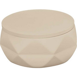 Θήκη για Βαμβάκι Crackle Jar Από Πολυρεσίνη - Άμμου 10,5x6,0 εκ