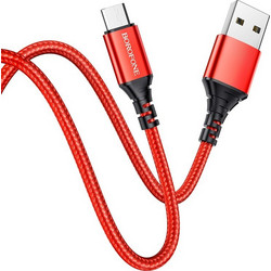 BX54 Ultra bright charging data cable for Micro Red Κόκκινο