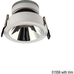 01556 Χωνευτό Spot Χρωμέ με Trim GU10 LED IP54 Αλουμινίου Χρώμιο
