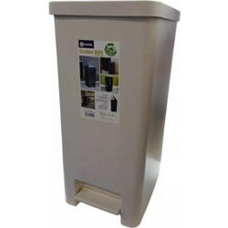 ΠΕΝΤΑΛ ΚΑΔΟΣ ΑΠΟΡΡΙΜΑΤΩΝ ΤΕΤΡΑΓΩΝΟΣ SOFT CLOSE ECOBIN σε ΧΡΩΜΑ ΜΠΕΖ 60lt - H.S. V