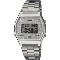Casio Vintage Ψηφιακό Ανδρικό Ρολόι Χρονογράφος με Ασημί Μεταλλικό Μπρασελέ B-640WDG-7EF